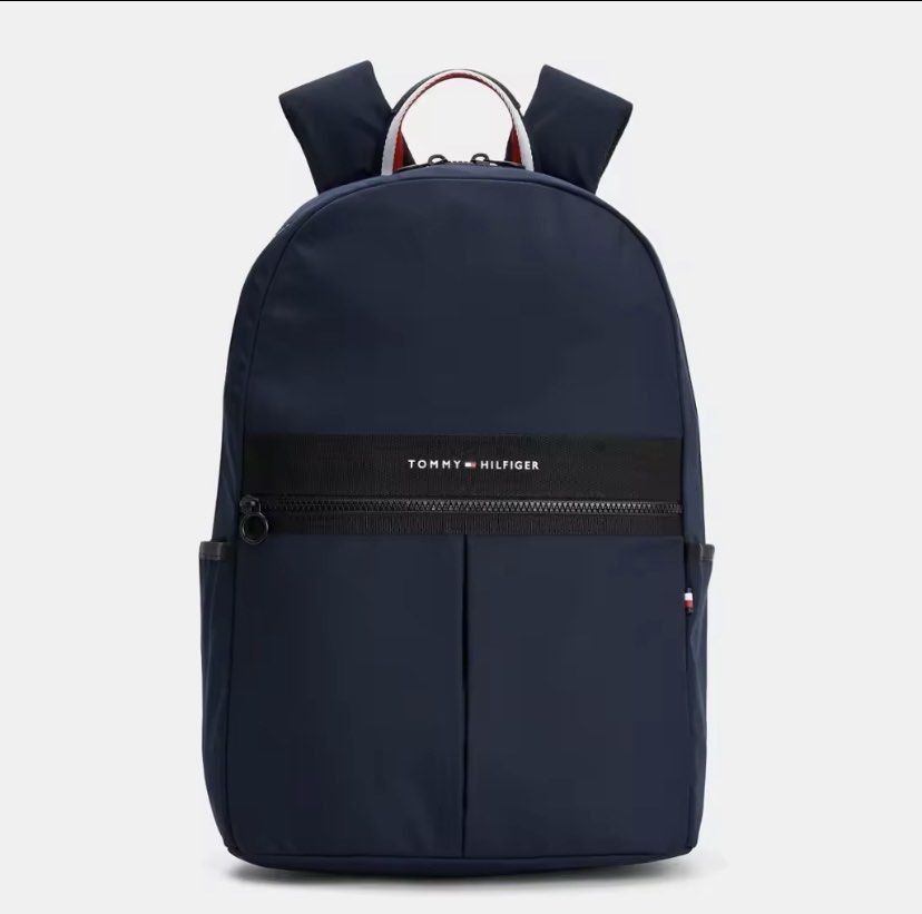 All black shop tommy hilfiger backpack