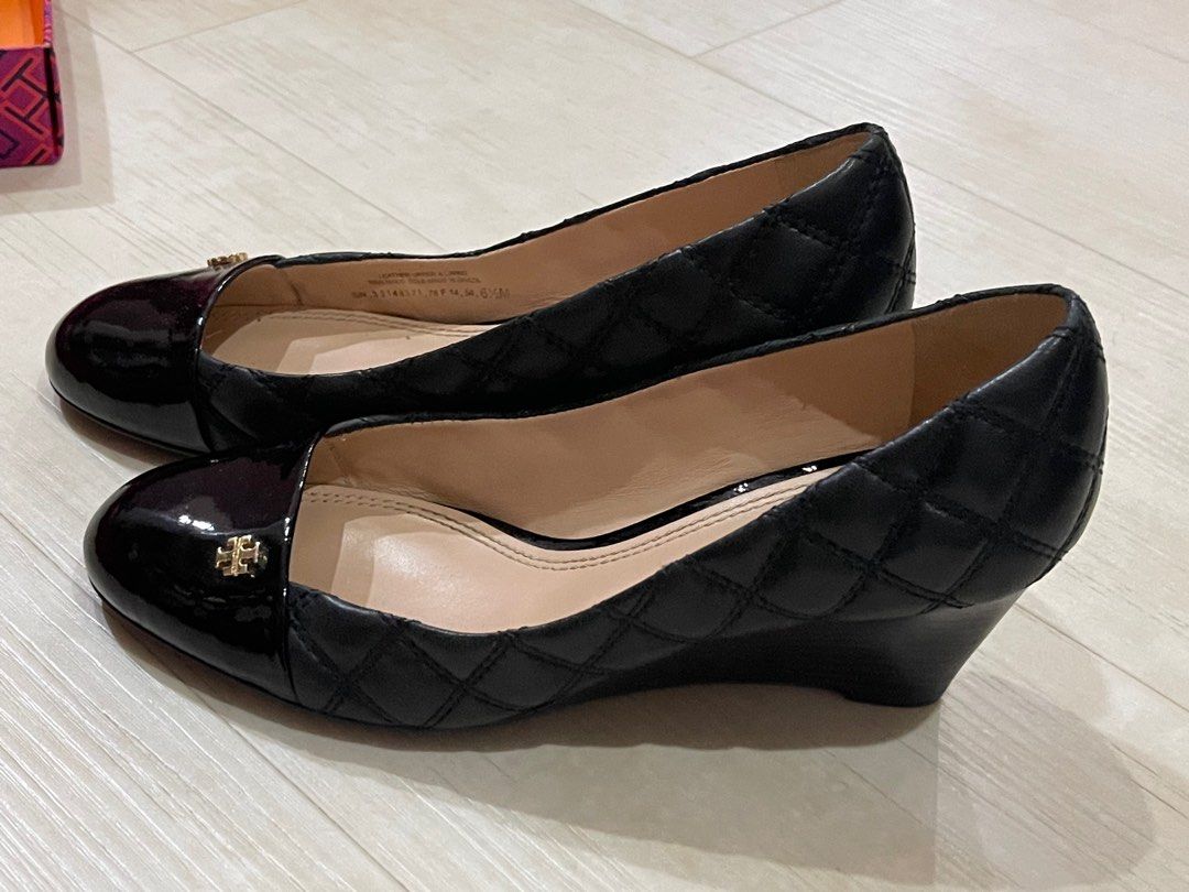 Tory Burch Black Wedges