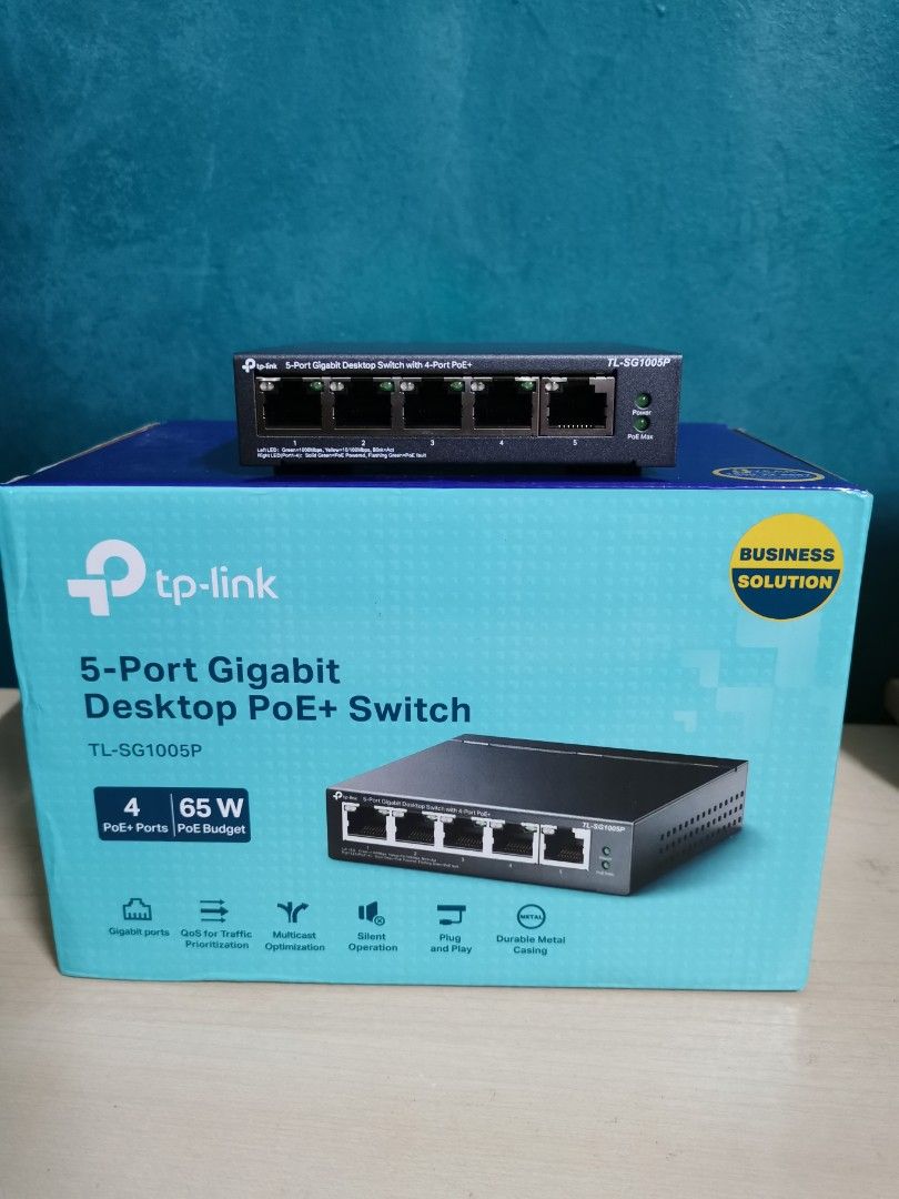 TP Link POE Switch TL-SG1005p, Computers & Tech, Parts & Accessories ...