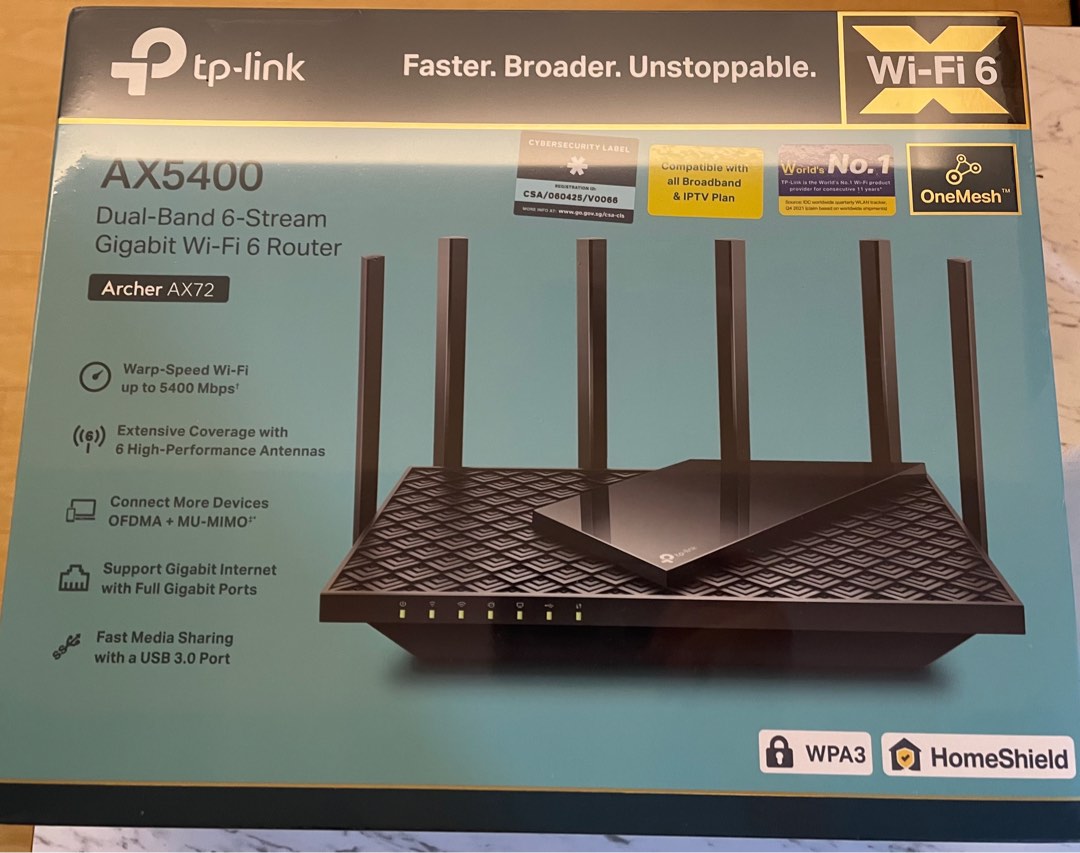 TP-Link AX5400 Dual-Band 6 -Stream Gigabit Wi-Fi 6 router, Computers ...