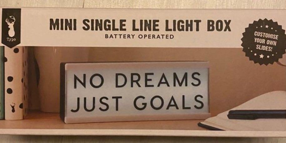 Typo Mini Single Line Lightbox, Furniture & Home Living, Home Decor ...