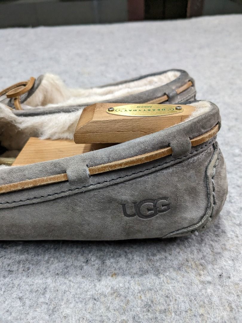 UGG Dakota Pewter Suede Sheepskin Ankle Women s Slippers Gray