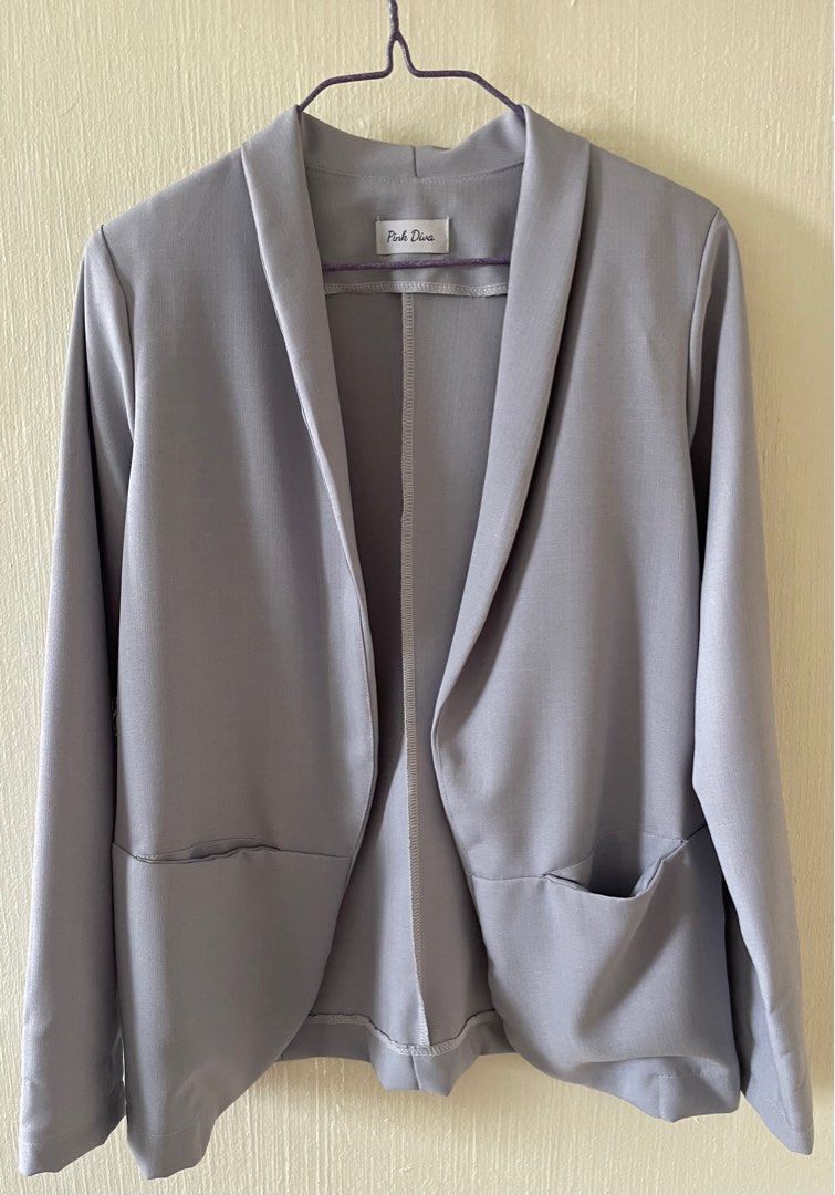 Frenchmauve tunic blazer top