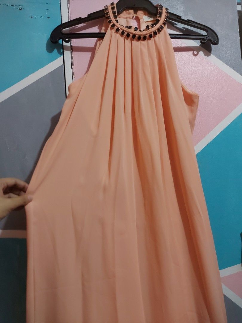 Unica Short peach semi formal dress Women s Fashion Dresses