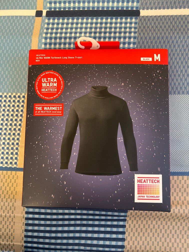 Uniqlo ULTRA WARM Turtleneck Long sleeve T shirt Men s Fashion