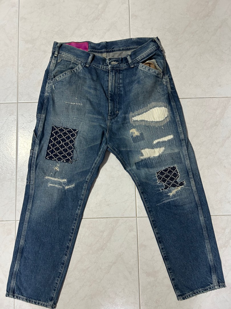 United Arrows & Sons Sashiko Jeans, Men's Fashion, Bottoms, Jeans