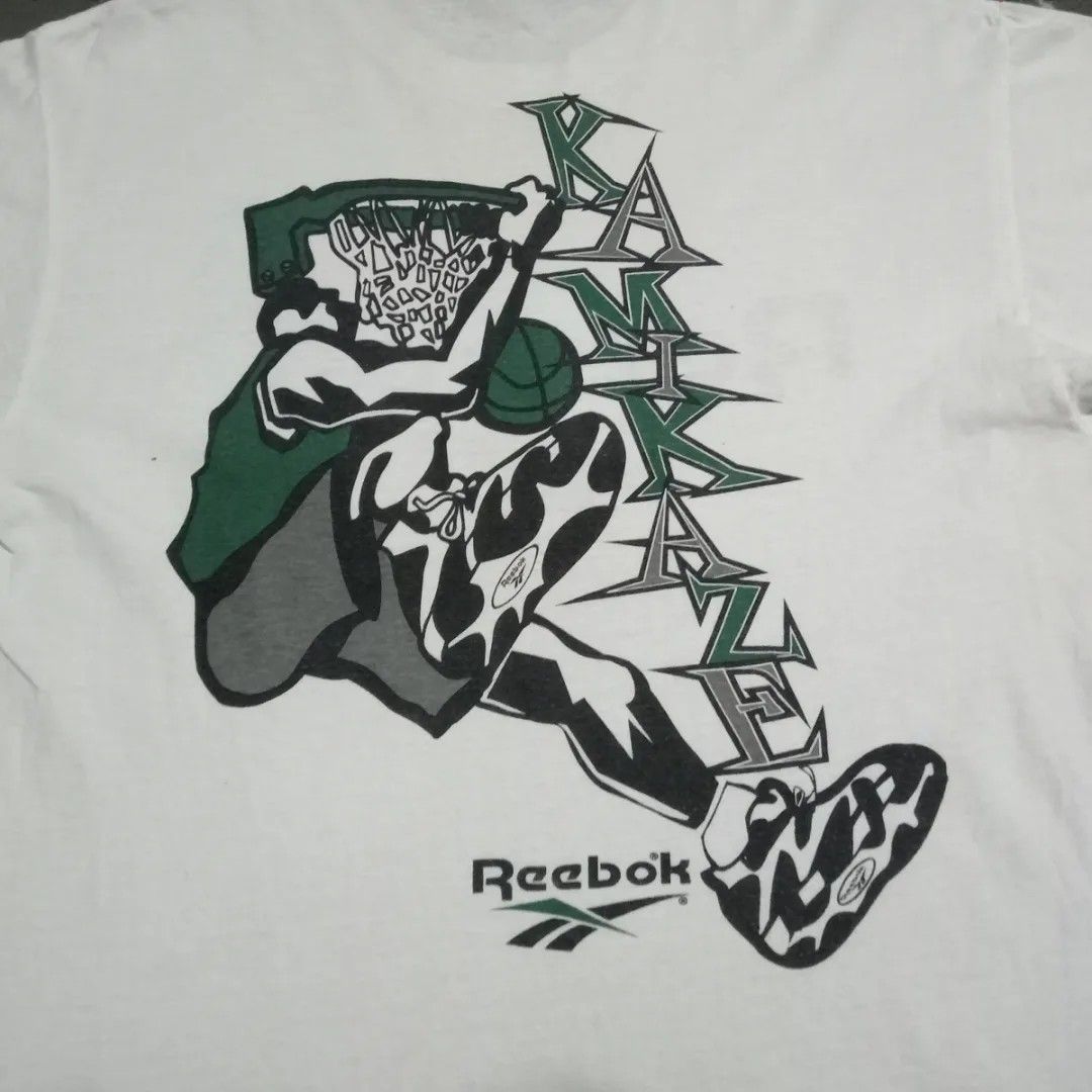 Vintage 90 s REEBOK Kamikaze t shirt Men s Fashion Tops Sets