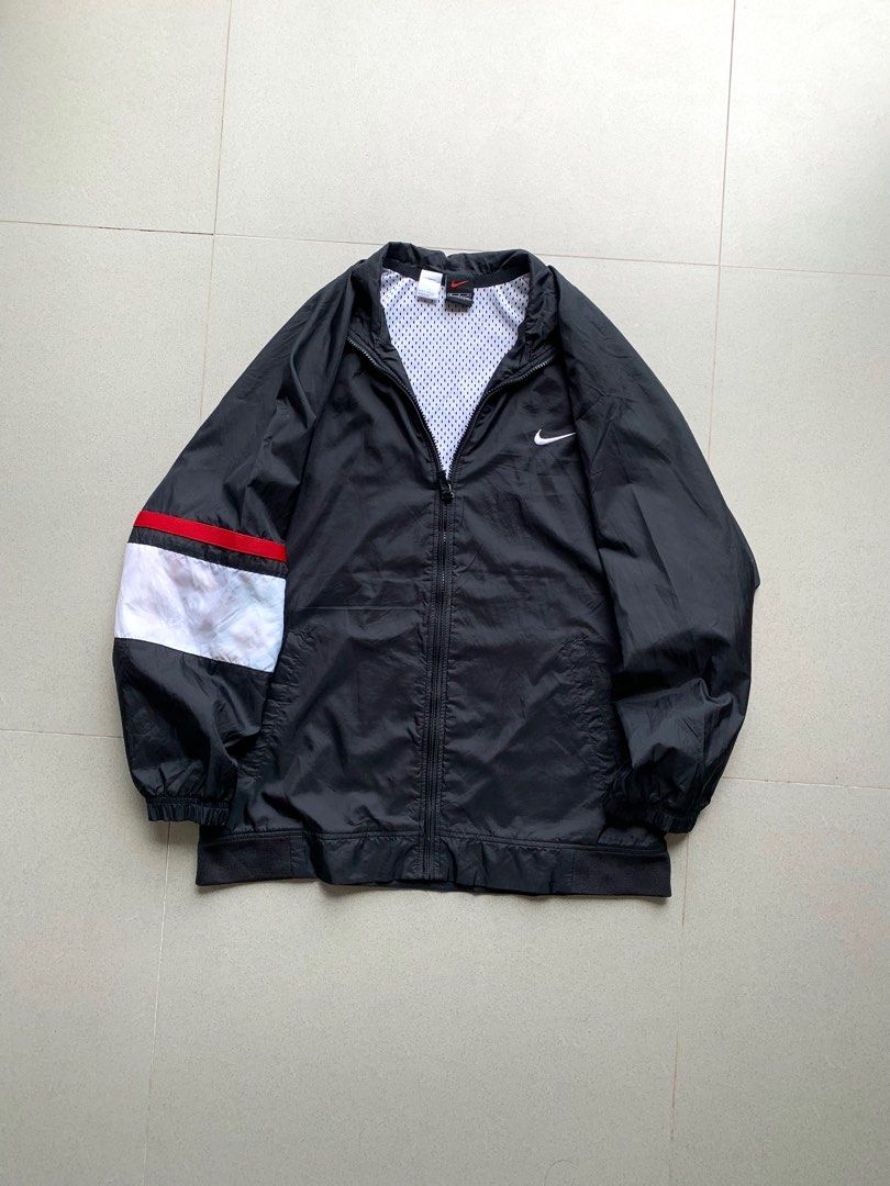 nike windbreaker red black