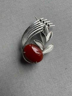 Vintage stone brooch