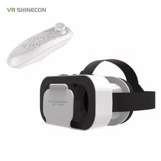 VR SHINECON Virtual Reality VR Headset 3D Glasses With Bluetooth Controller VR Goggles for TV, Movies & Video Games Compatible iOS, Android &Support 4.7-6.53 inch