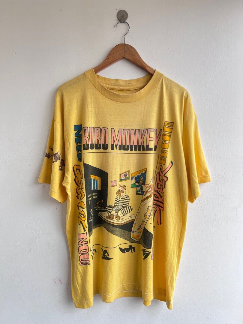 Vtg 90s bobo monkey surf skate tshirt 90s graphic ovp streetwear