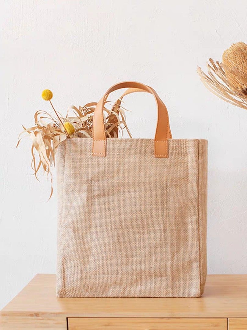 Waitrose jute top bag insulated