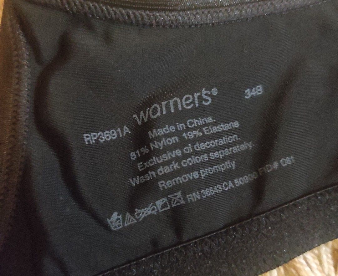 Warners Non Wire Non Pad Bra 34B, Women's Fashion, Undergarments &  Loungewear on Carousell