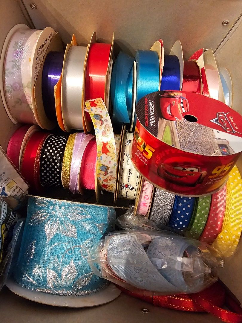 Whole box of ribbons, Hobbies & Toys, Stationery & Craft, Craft ...