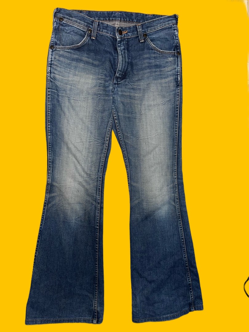 Wrangler bell online bottom jeans mens