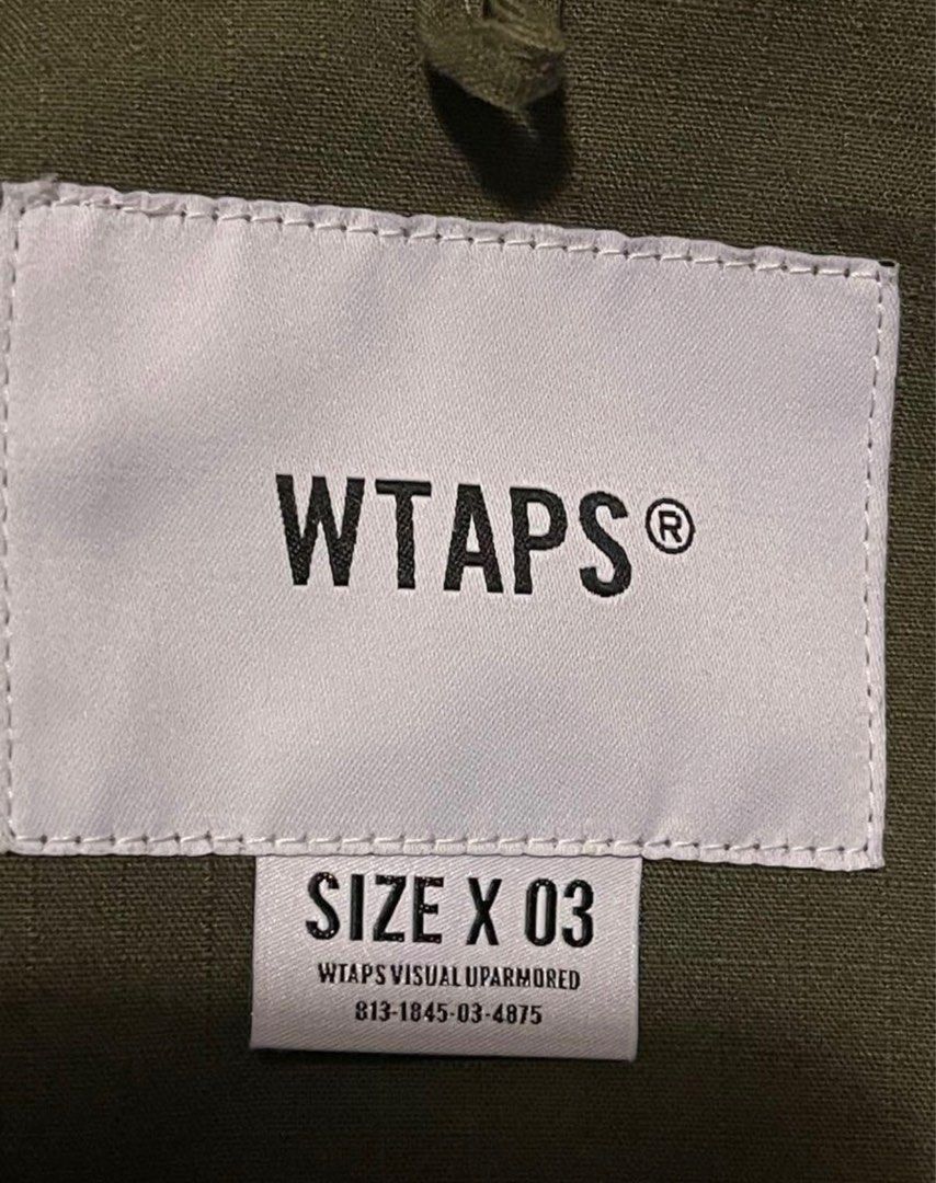 Wtaps Modular LS/cotton Ripstop 十袋Olive Size 3 Large, 男裝, 上身
