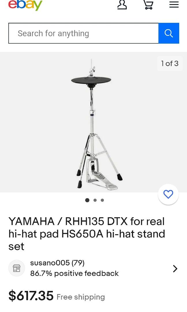 Yamaha dtx RHH135 RHH 135 electronic electric hi high hat, Hobbies