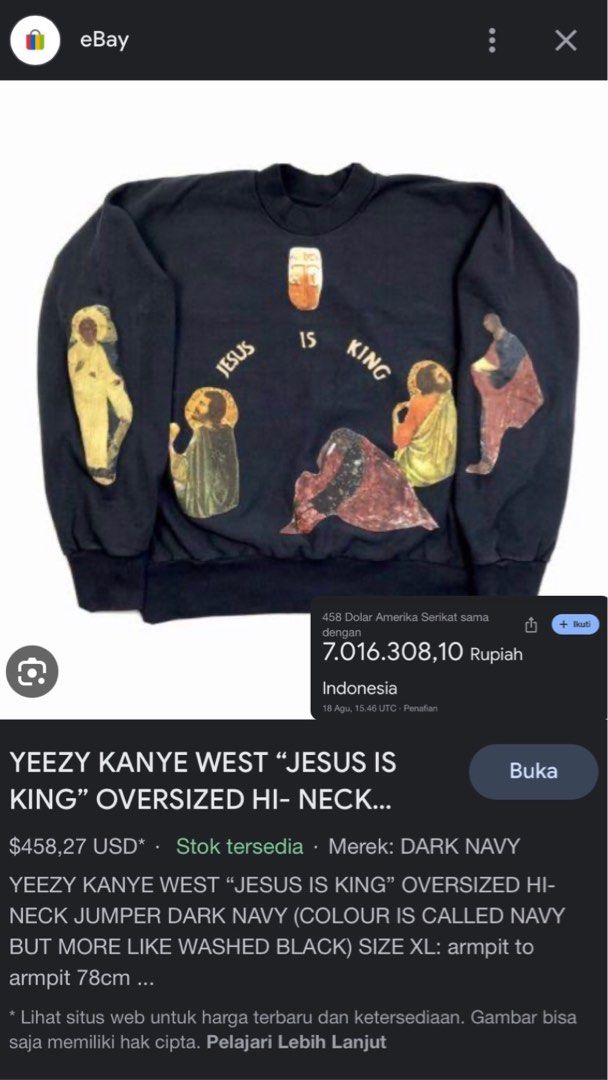 Jesus is king sweatshirt yeezy clearance
