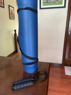 Yoga Mat with Weighted Jumprope