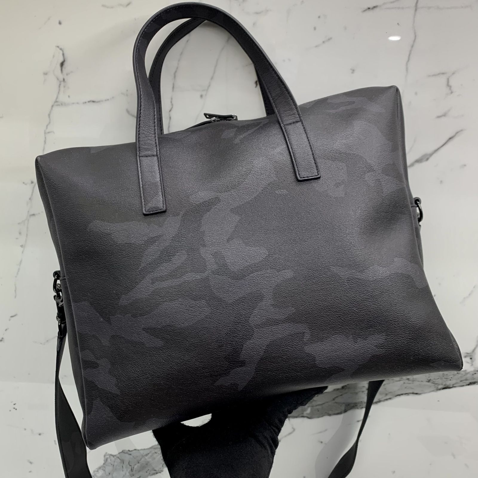YVES SAINT LAURENT 484480 BLACK CAMO BRIEFCASE 237030192 WE Luxury Bags Wallets on Carousell