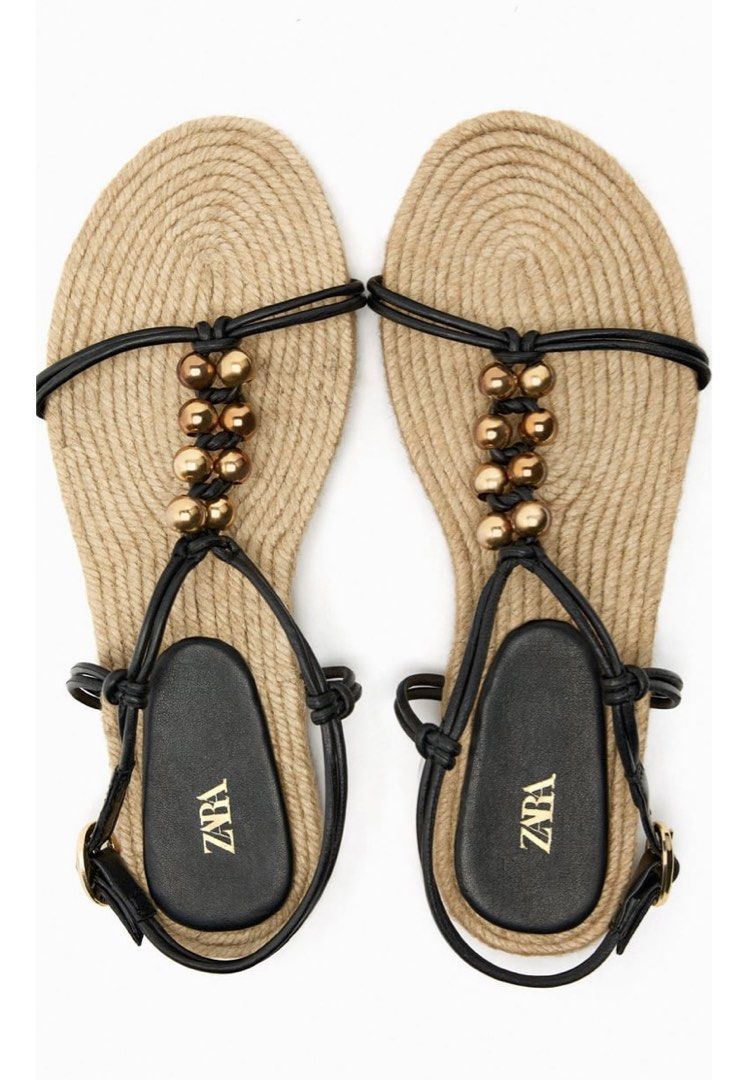 Zara Sandals with Ball Details (Category: Flats & Sandals) located in Bacolod City. Submitted by declutter.xxx (Listing ID 1256491801, Image 1). Description: Used twice. Rfs: Wrong size Bought thru Zara App Original price: P3995.