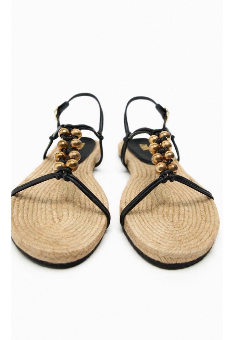 Zara Sandals with Ball Details (Category: Flats & Sandals) located in Bacolod City. Submitted by declutter.xxx (Listing ID 1256491801, Image 2). Description: Used twice. Rfs: Wrong size Bought thru Zara App Original price: P3995.
