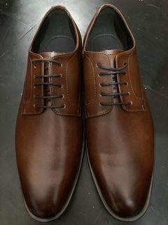 Zara Smart Leather Brown Shoes (9.5)