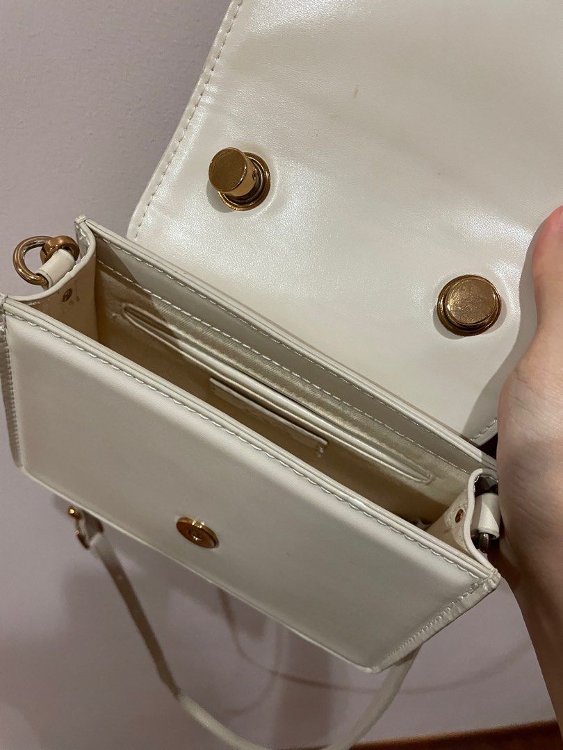Zara White Crossbody Bag