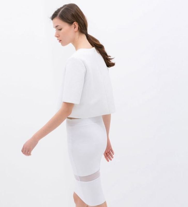 White pencil skirt zara cheap