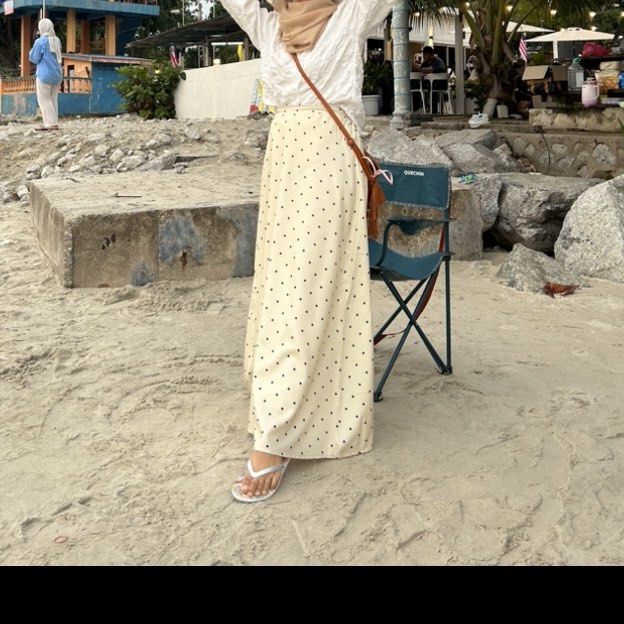 Polka dot long skirts clearance