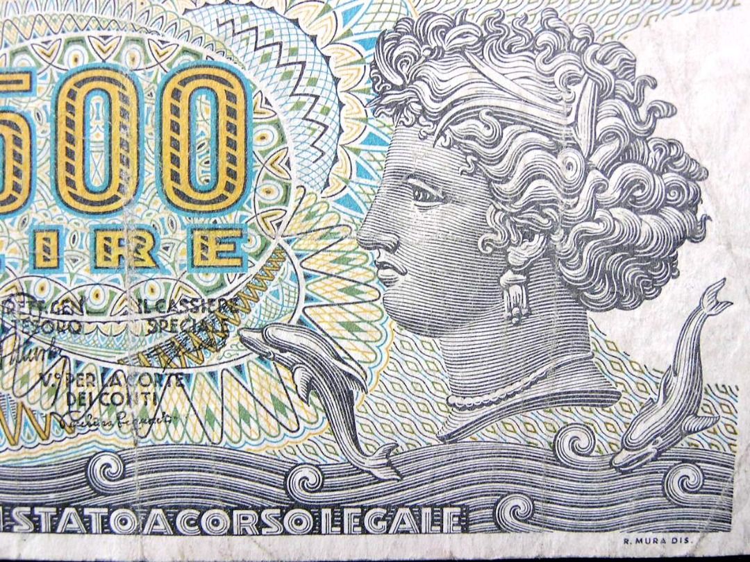 意大利鈔票-1966年意大利政府財政部希臘神話女海神海豚飾大鷹治毒蛇500里拉鈔票, 興趣及遊戲, 收藏品及紀念品, 錢幣- Carousell