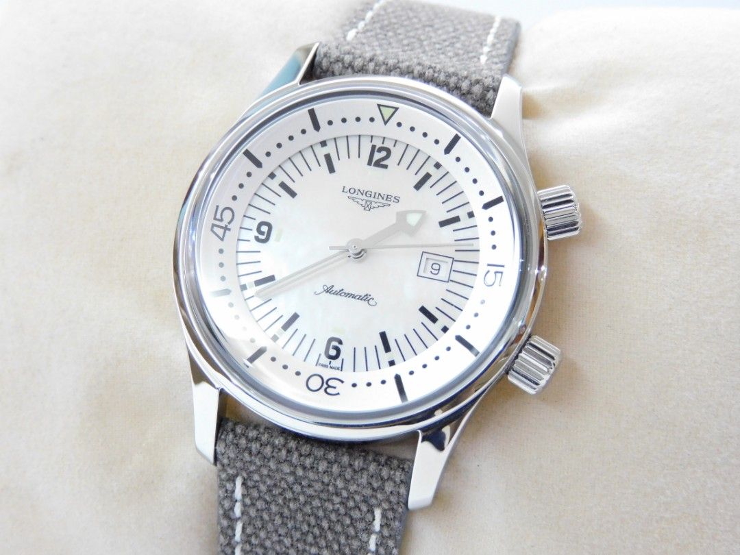 36mm Longines Legend Diver Mother of Pearl