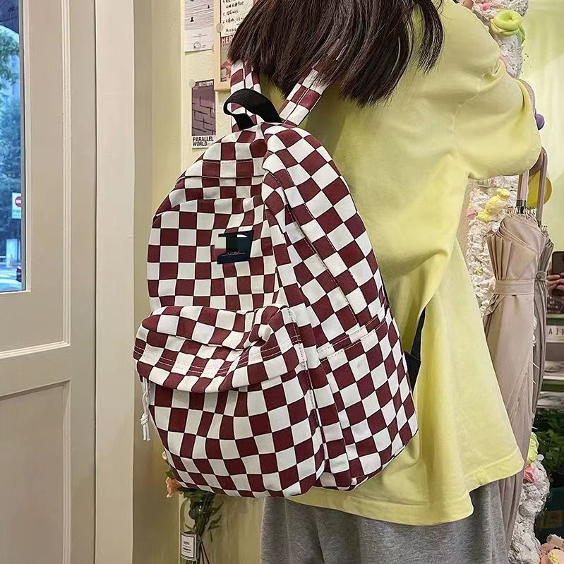 Checkered Backpack – The Korean Fashion