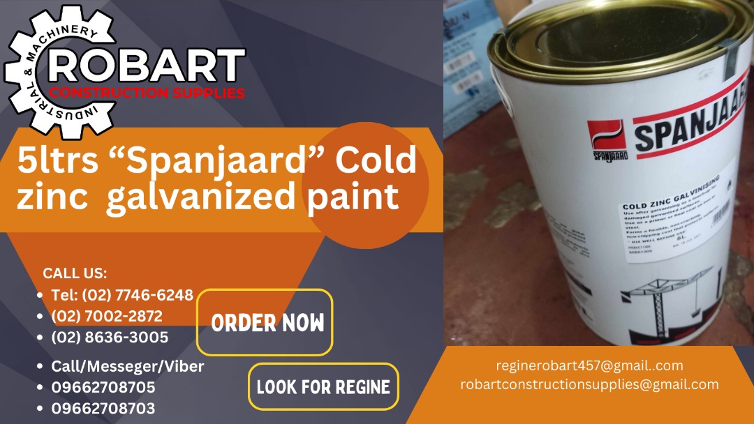 5ltrs “Spanjaard” Cold zinc galvanized paint, Commercial & Industrial