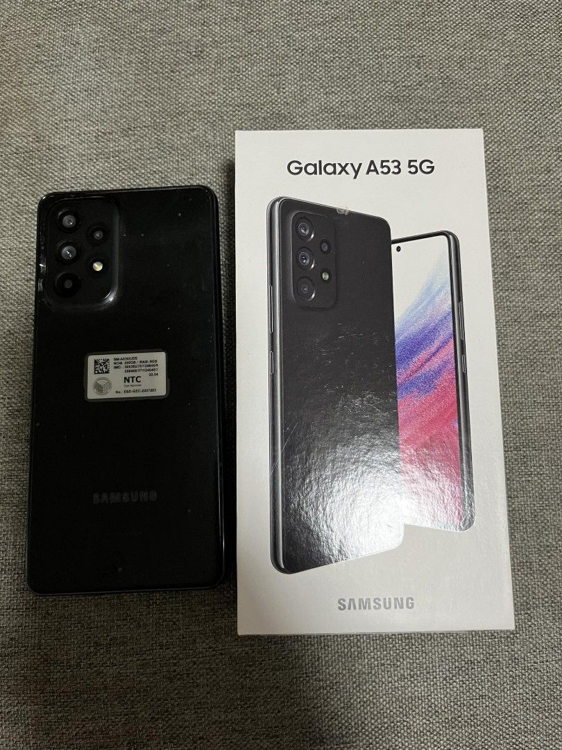A53 5g 256 + galaxy watch 4 40mm (Category: Samsung) located in Angeles City. Submitted by alyuseuf68755 (Listing ID 1256797692, Image 1). Description: selling my samsung a53 5g 256 and galaxy watch 4 40 mm complete accessories and box rfs: new phone ios.
