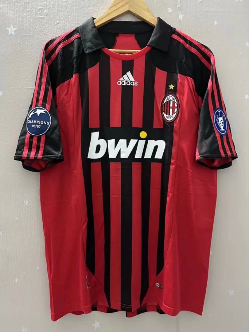AC Milan 07/08 home jersey, Men's Fashion, Activewear on Carousell