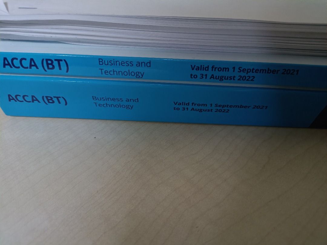Acca BT ,Textbook ,Study Kit ,Exam Kit , including all learning Notes ...