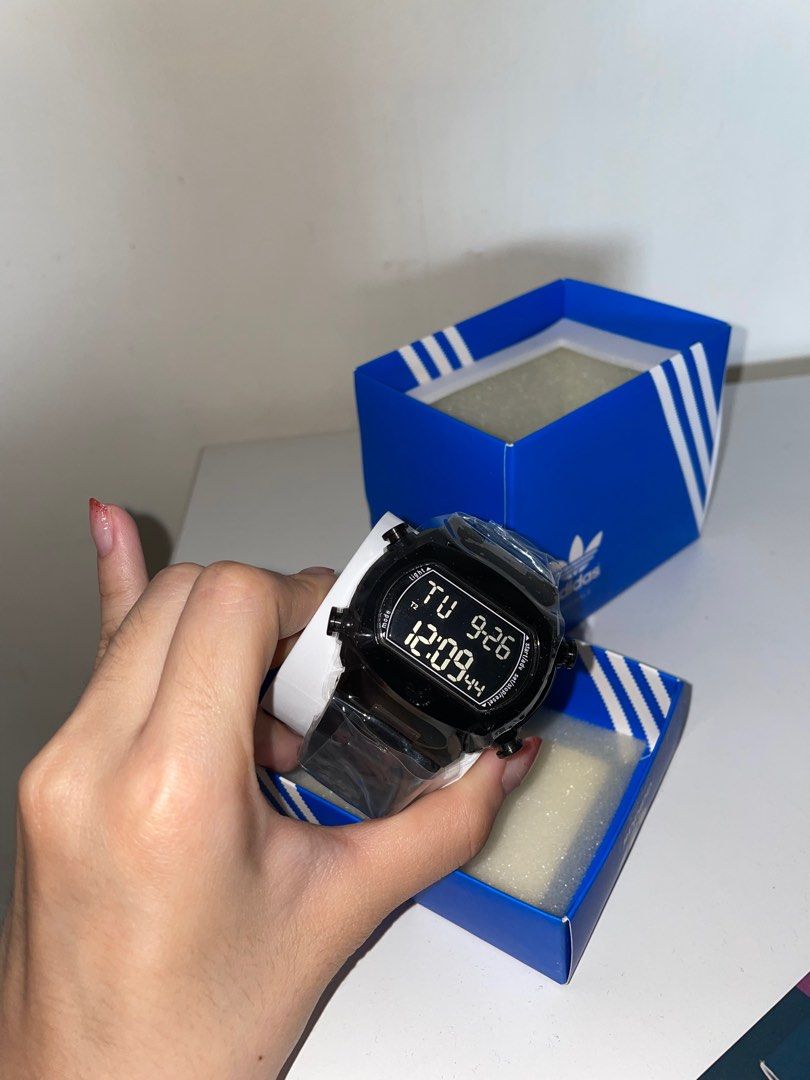 Adidas black digital watch online