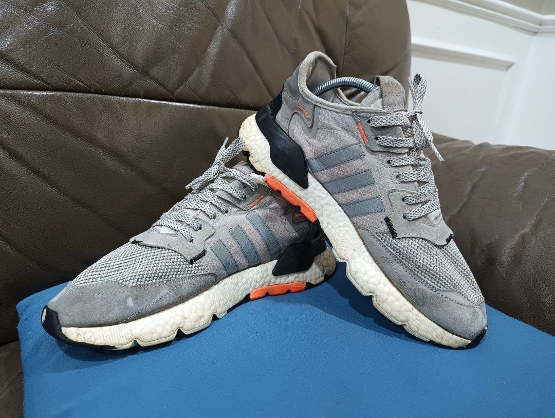 Adidas nite jogger grey orange sales