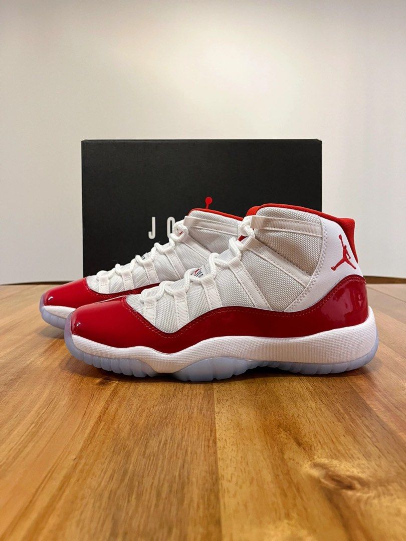 White and red hotsell jordan retro 11