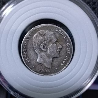 Alfonso XII - 20 Centimos Silver Coin