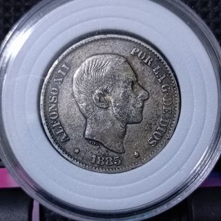 Alfonso XII - 50 Centimos Silver Coin