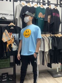 Authentic Instock Drew House Smiley Tee Pacific Blue