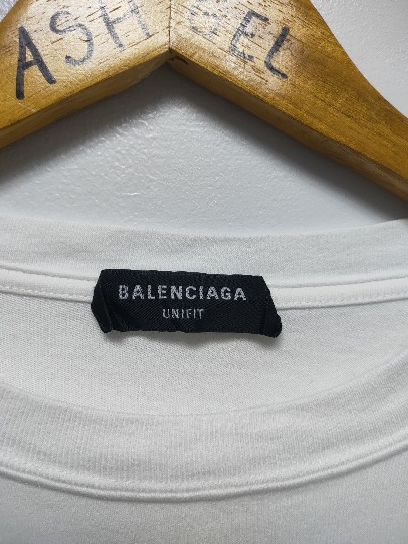 Balenciaga Oversized Scissors Logo Tee - White – TrendCornerUK