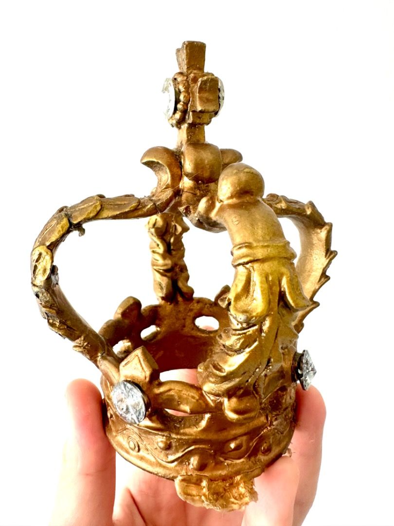 Baroque victorian rococo crown gold decor display, Furniture & Home ...