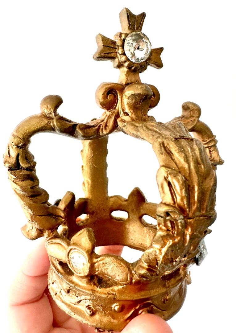 Baroque victorian rococo crown gold decor display, Furniture & Home ...