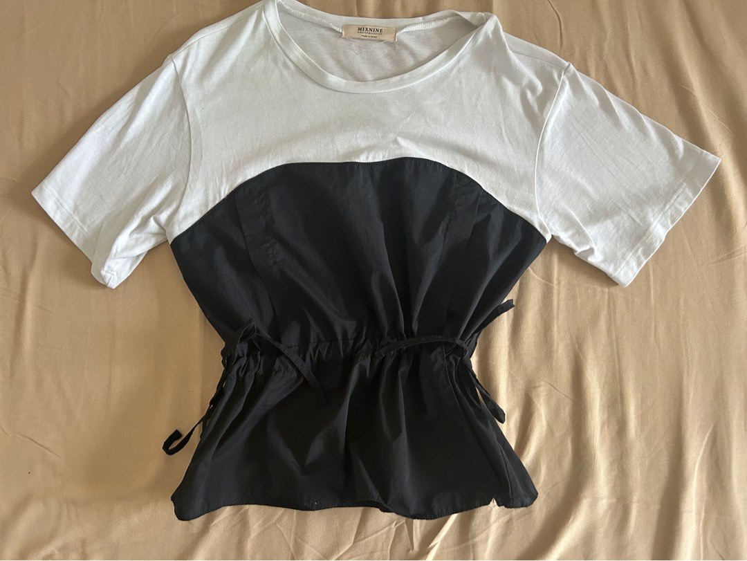 Black and White Top, Women's Fashion, Tops, Blouses on Carousell — free download