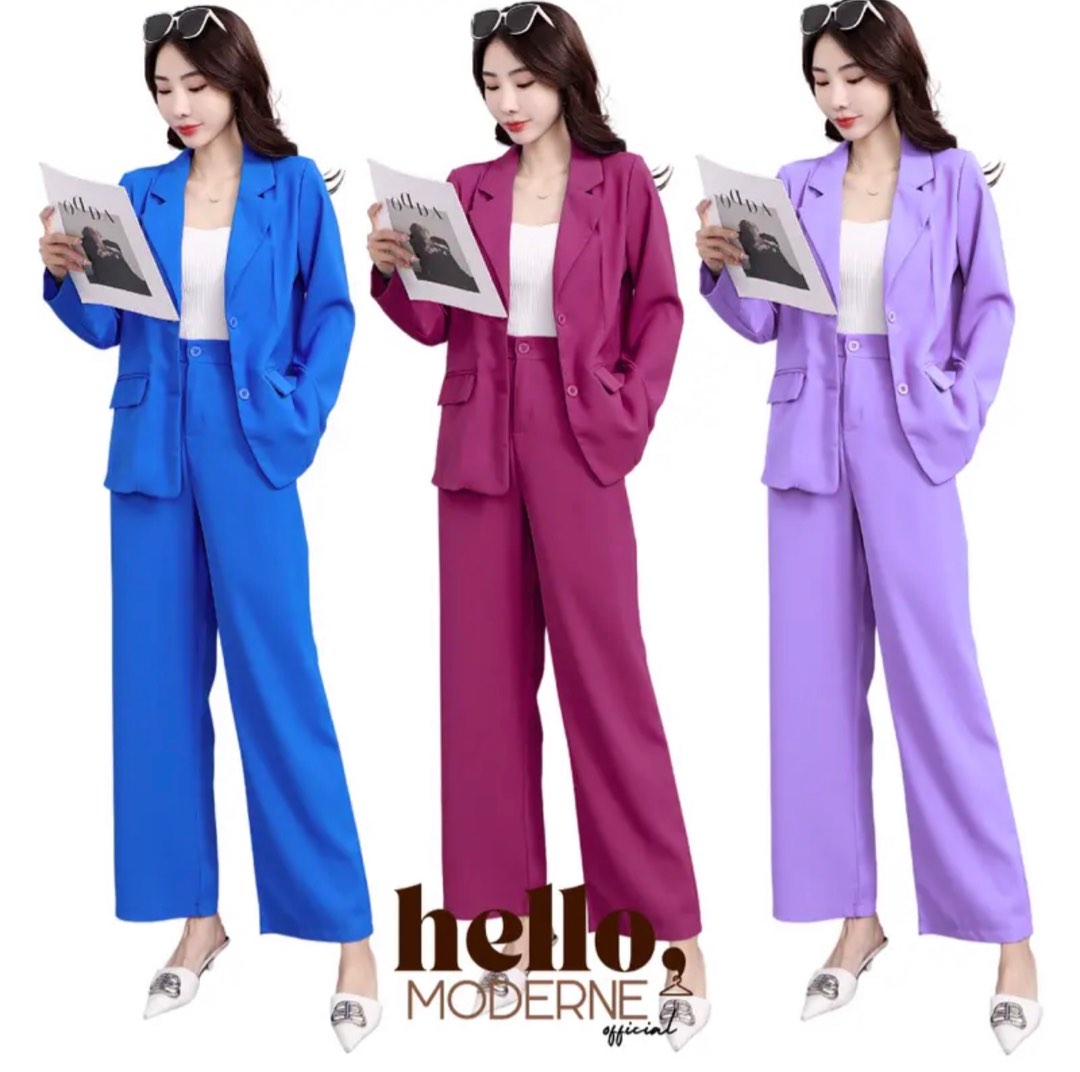 BLACK Blazer with trousers, Women's Fashion, Dresses & Sets, Sets or