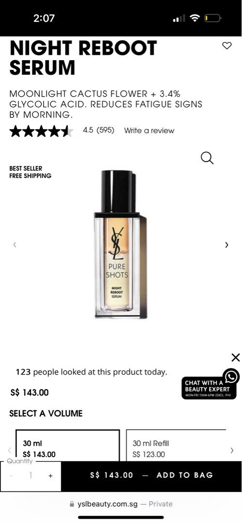 yves saint laurent night serum
