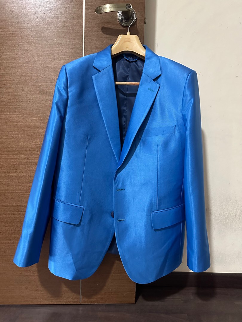 Brand New Blue Suit Jacket with Pant Men s Fashion Coats